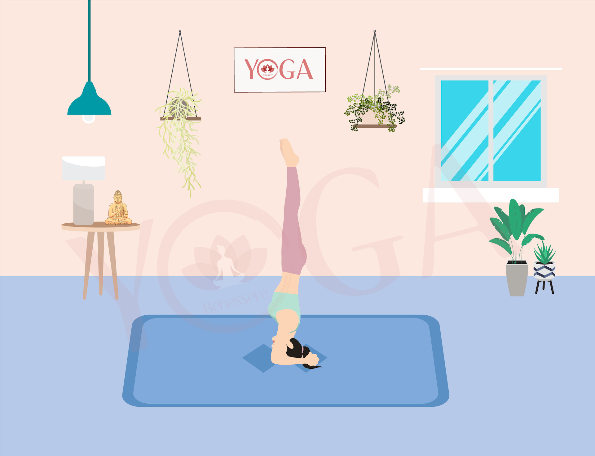 Tabouret De Yoga Pour Posture Sur La Tête (Sirsasana) Avec Coussin - Neuf